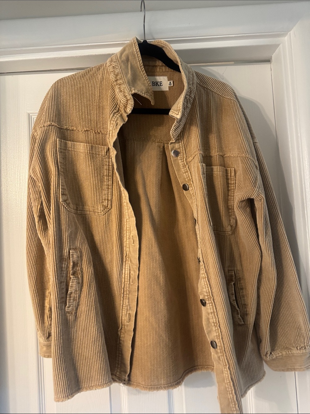 BKE Lightweight Tan Corduroy Shirt Jacket